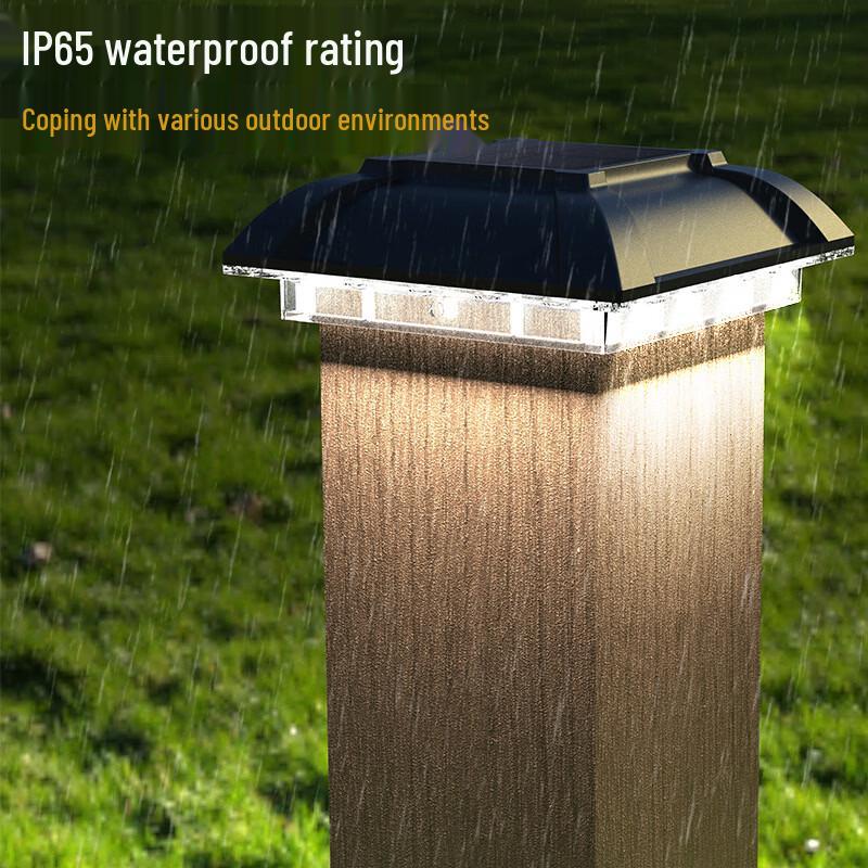 Nu Feng Outdoor Solar LED Pillar Lights (4-Pack, Warm White)