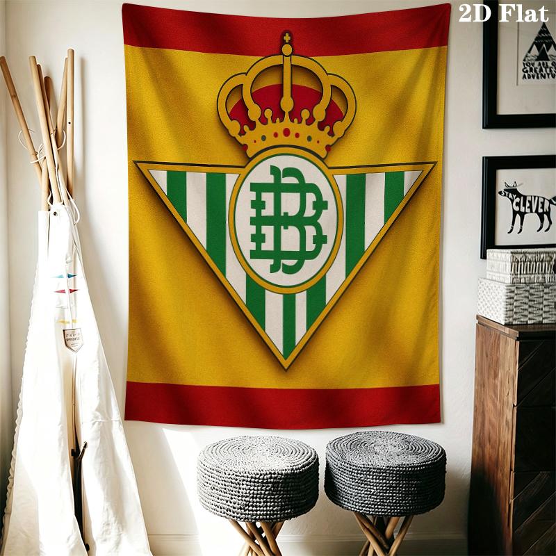 Real Betis Wall Tapestry Aesthetic Wall Hanging Printed Fabric Blanket Decorative Tapestries for Bedroom Living Room Home Decor