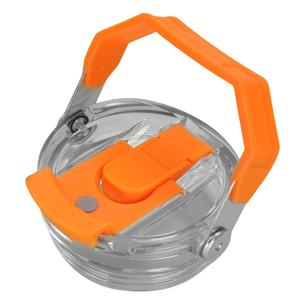 Spill Proof Transparent Plastic Cup Lid With Handle Replaceble Straw Lid For 30oz Tumbler Flip Straw Sealing Cover