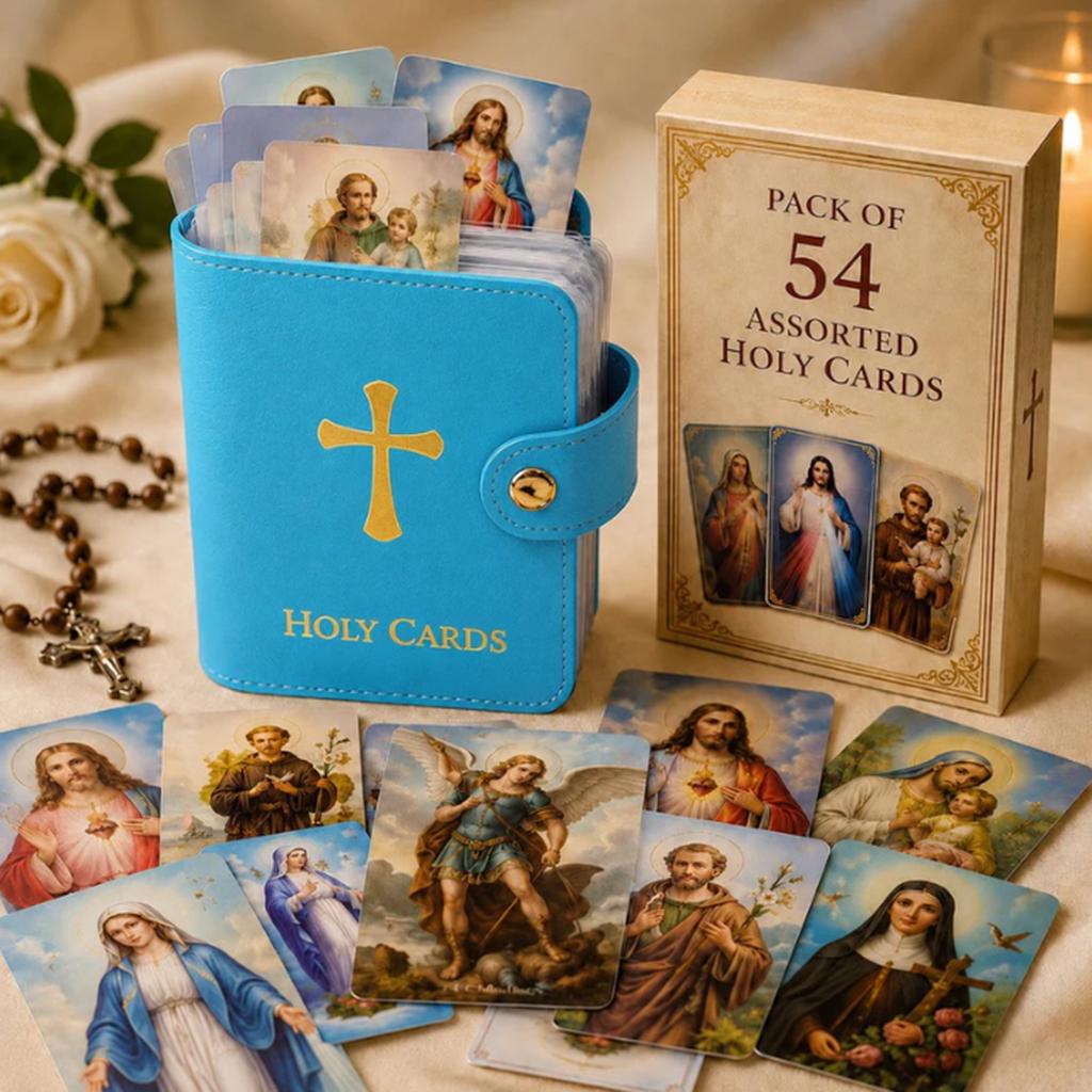 Versatile Prayer Cards Holders with Snap Closure Mini Saints Cards Wallet Multi Purpose for Religious Confirmation Baptism Gift