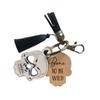 Halloween Wooden Keychain Pumpkin Haunted House Skeleton Keychain Bag Ornament
