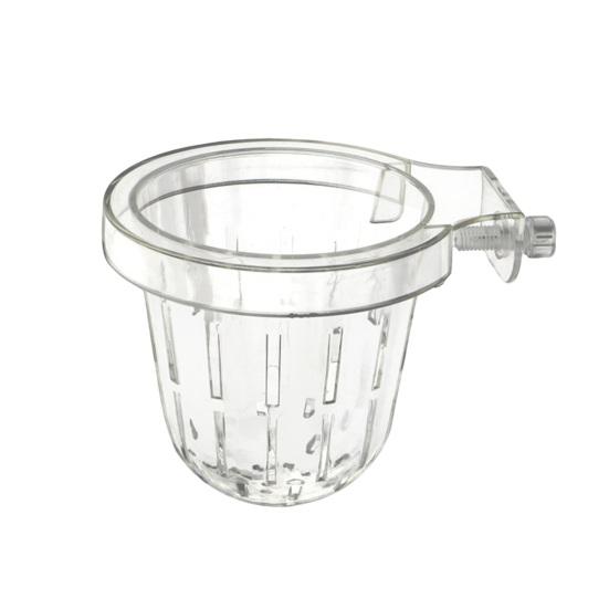 Aquarium Plant Holder Fish Tank Clear Hydroponic Planter Aquaponic Plant Holder Basket for Fish Tank Aquascape Decoration