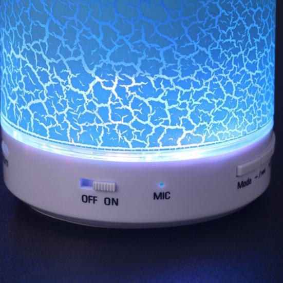 A9 Portable LED Light Crack Bluetooth-compatible Speaker U Disk TF Card Subwoofer Music Player for Phone