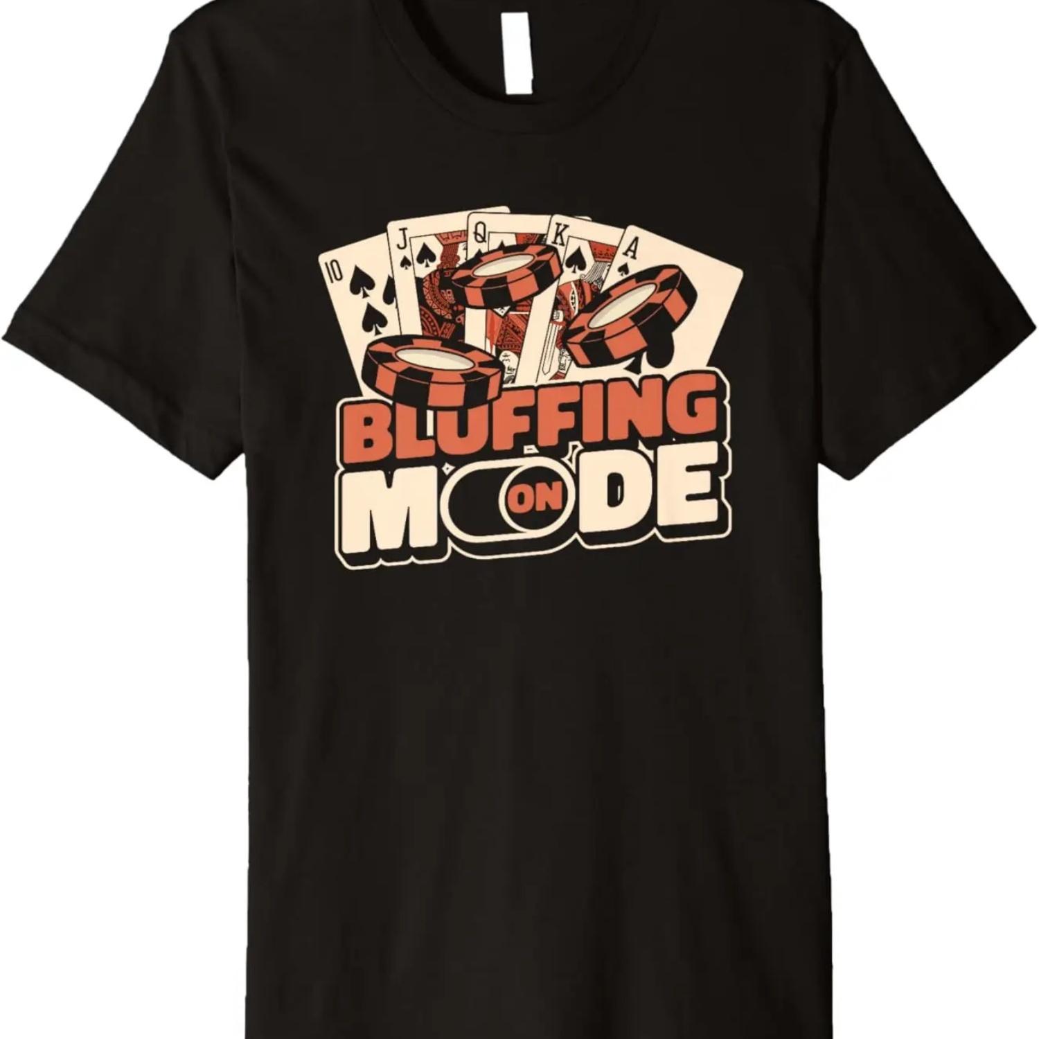 Режим Блефа Включен Покер Техасский Холдем Раздачи Игрока Покер Премиум Футболка S чёрный