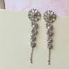 New Delicate Snowflake Link Earring Women with 4 Round Cubic Zircon Stone Wedding Party Daily Wear Best Gift Earring Jewelry