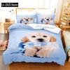 Golden Retriever Duvet Cover Set Boys Pet Pattern Comforter Cover Twin Size Print Bedding Set Microfiber Animal Dogs Quilt Cover