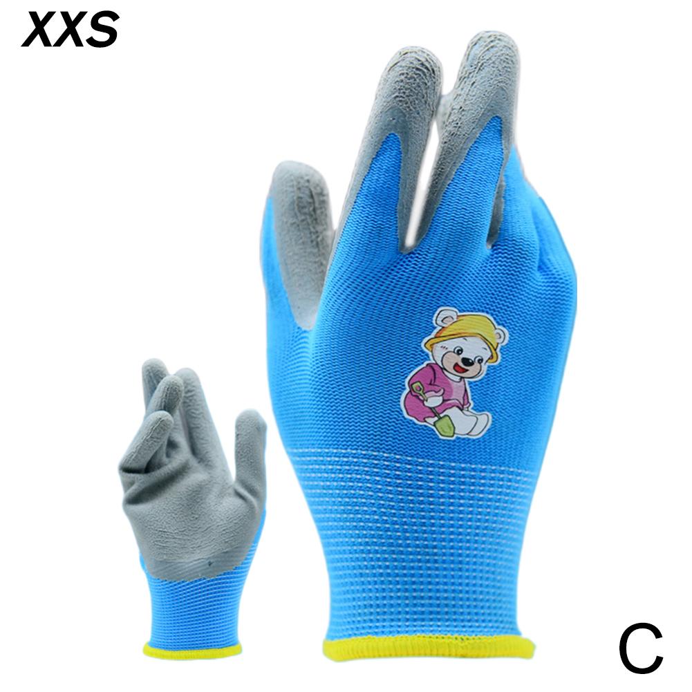 1 Pair Children Labor Cartoon Protective Gloves Camping Gardening Picking Beach Comb Thicken Wear-Resistant Latex Gloves