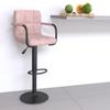 Day and Night - Day and Night Pink Velvet Kitchen Stool