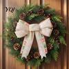 Festive Home Decor Accessories Christmas Bows for Wreath, Merry Craft Bow Ornaments, Winter Tree Holiday Hanging Ornaments Decoration Tree,