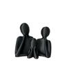Family of Three Figurine Warm Trio Statue Home Decor for Living Room Bookshelf Wine Cabinet Ornament