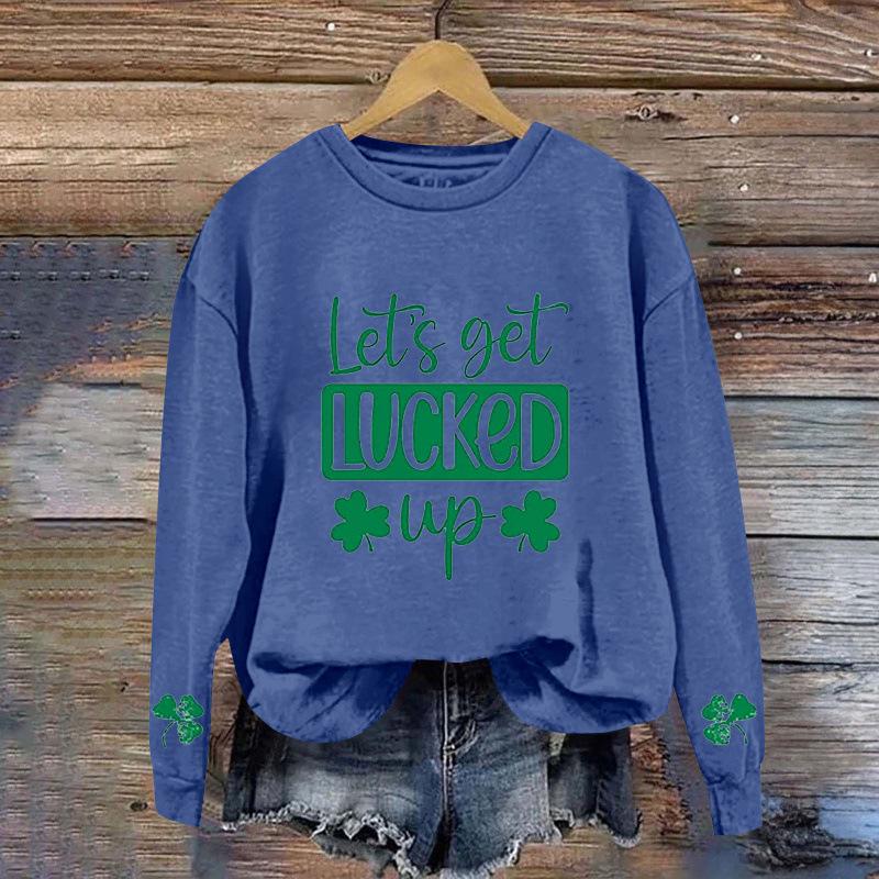 Unisex Simple Round Neck Letter Print Sweatshirt