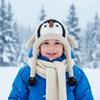 Breathable Cartoon Penguin Balaclava Hat Windproof Plush Penguin Hat  Outdoor Activities
