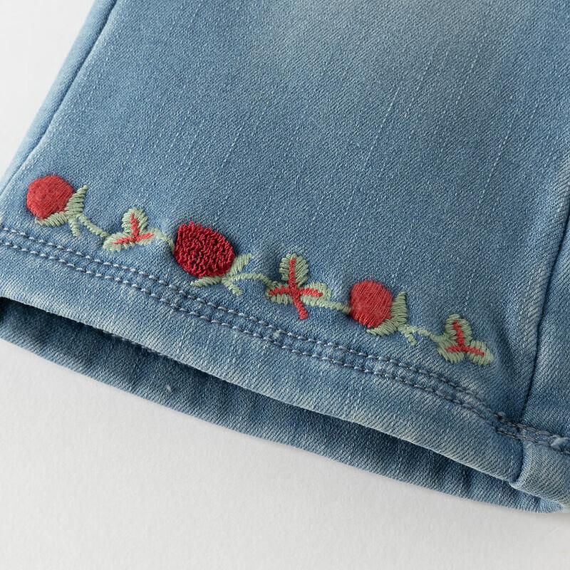 DAVE & BELLA Girls' Fleece-Lined Denim Flared Pants