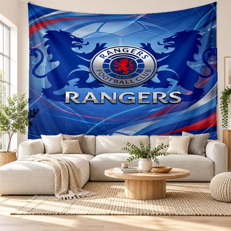 Rangers FC Wall Tapestry, Soft Fabric Wall Hanging, Decorative Backdrop For Bedroom Home Wall Art