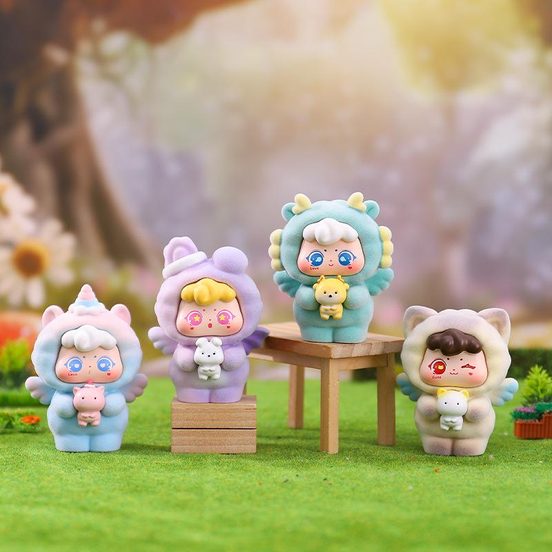 Sweet Anegl Series Mini Fluffy Animal Blind Box Cute Action Figures Collectible Toy Surprise Mystery Box Dolls Birthday Gift 1 Box Random