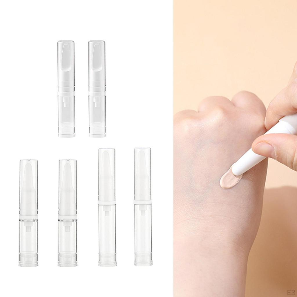 2 Pieces Airless Lotion Pump Bottles Empty Refillable Travel Press