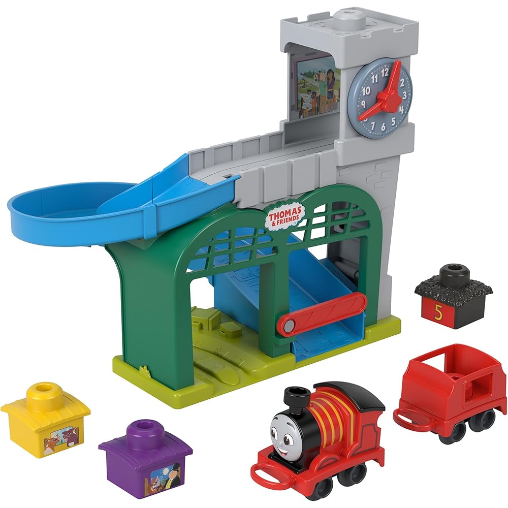 Thomas My First Thomas James and Knapford Station Playset Educational Toy for Kids 18 Months Red