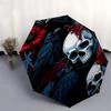 1pc Skull RavenOpen/Close Umbrella-Windproof, Compact Travel Umbrella, Sturdy 8-Rib Shaft, Outdoor Accessory, 1133