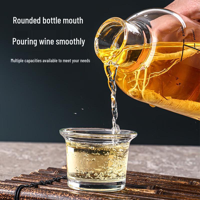 Lufenglai Premium Glass Wine Infusion Jar with Scale