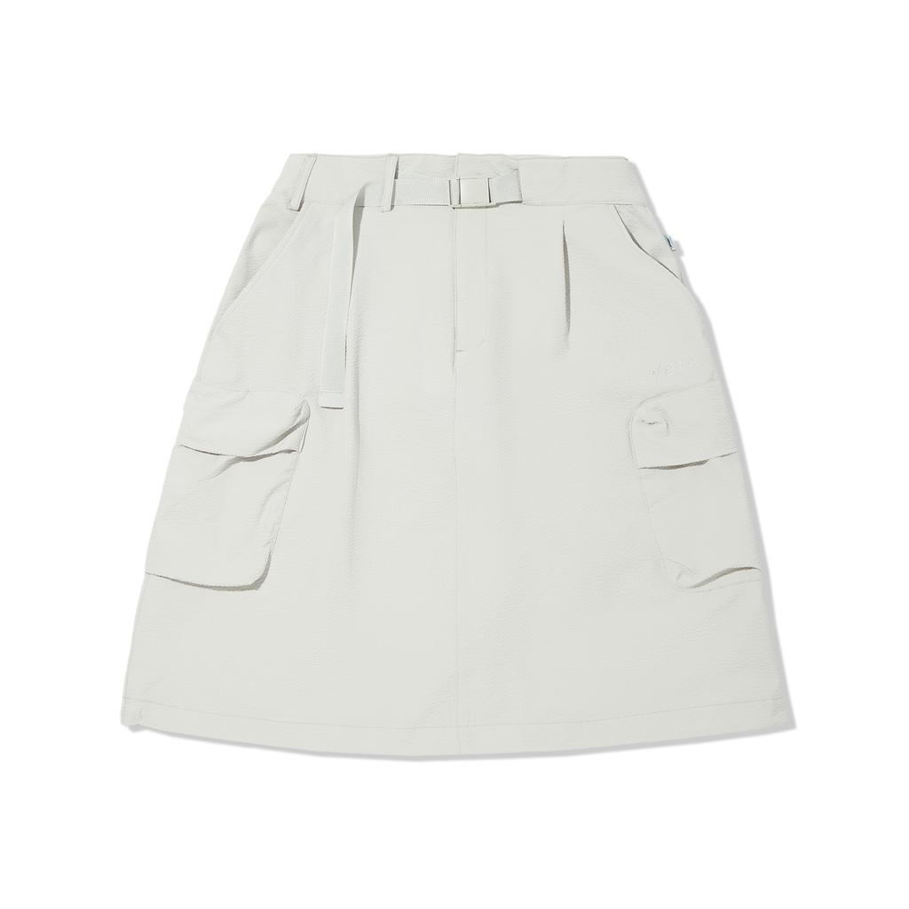 Li Ning ANB Collaboration Solid Color Mid Waist Versatile Breathable Casual Skirt Women Skirts Silver-Fox-Gray ASKV260-4