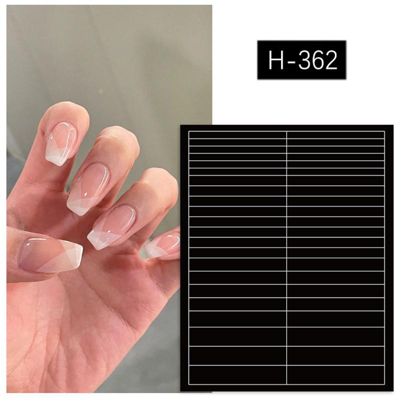 French Manicure Strip Nail Forms Fringe Tip Guides Sticker DIY Wavy Line Nail Art Tips Guides Stickers Stencil Strips Nail Tools