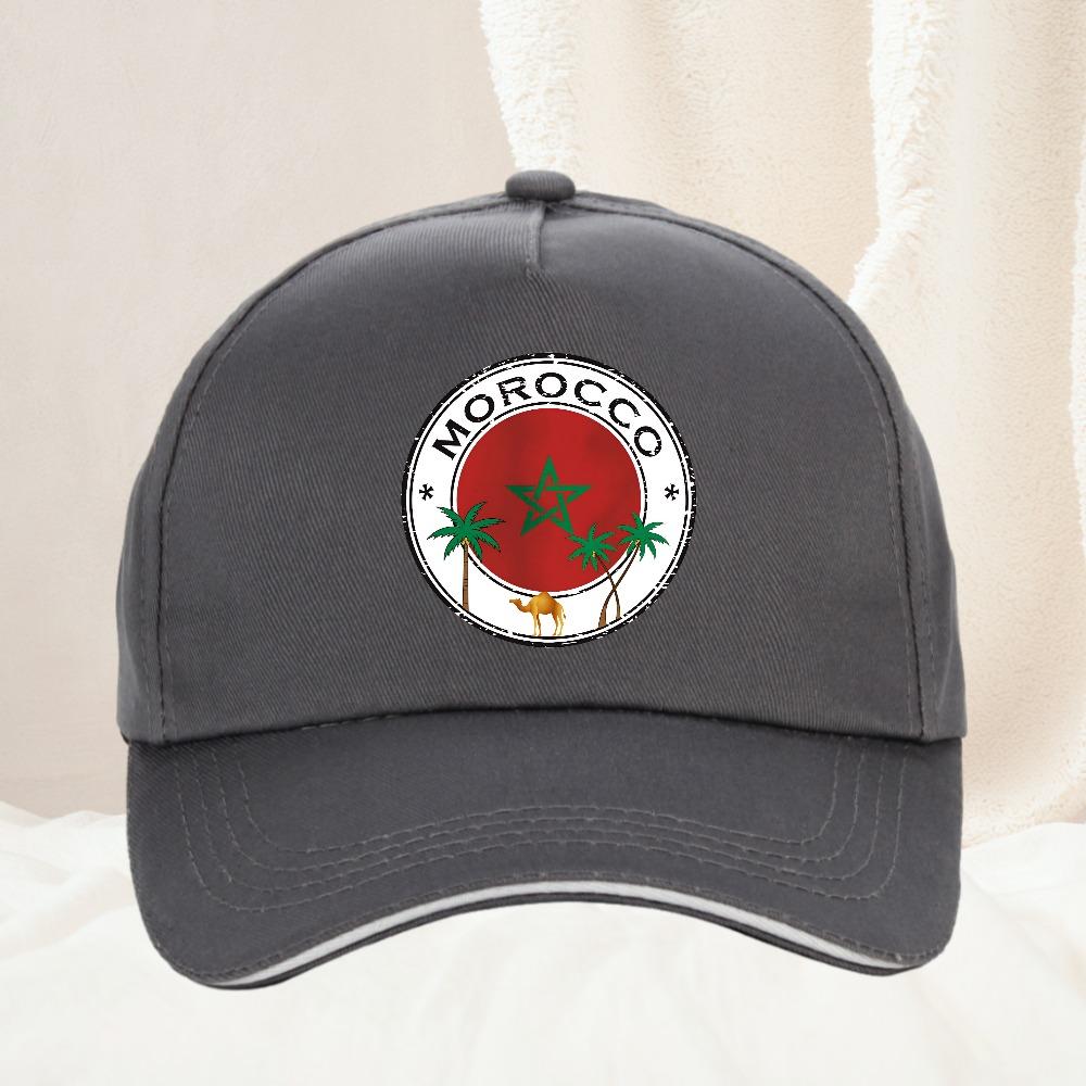 Morocco Flag Washed Unisexs Baseball Cap Outdoor Trucker Snapback Caps Dad Hat Golf Hats