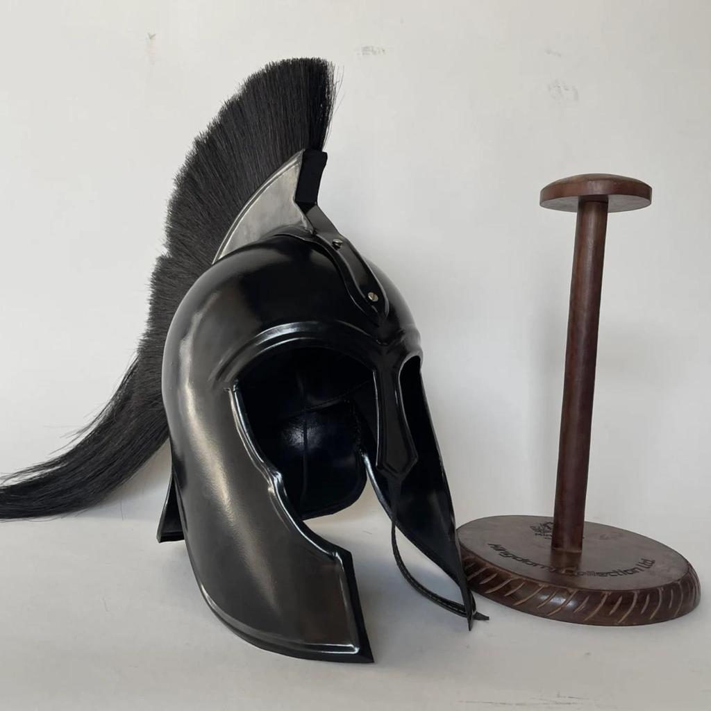 Black Troy Achilles Helmet Trojan Helmet for Role Play Gift for him