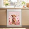 Highland Cow Dishwasher Magnets Decorative Cover Magnetic Cover for Refrigerator Wash Machine Metal Door Cover Sticker Magnetic Dishwasher Cover