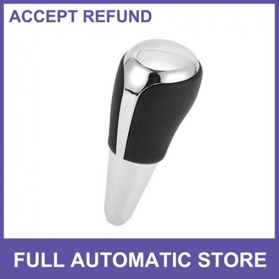 AT Gear Shifter Knob Single  for Toyota Prius C 12-17 Black Silver Tone