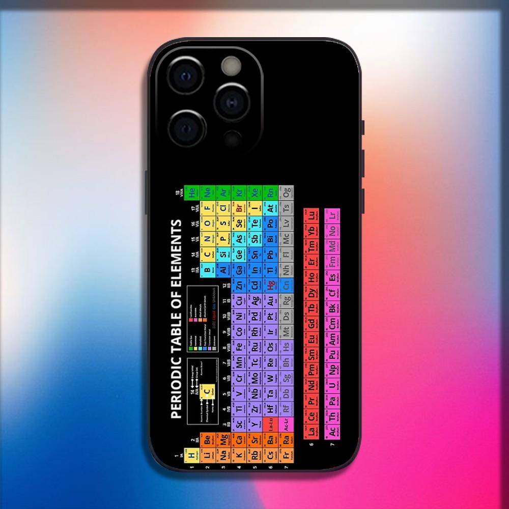 

Periodic Table Of Elements Phone Case For iPhone 16,15,14,13,12,11,Pro,X,XS,Max,XR,Plus,Mini Soft Black Cover iPhoneXS