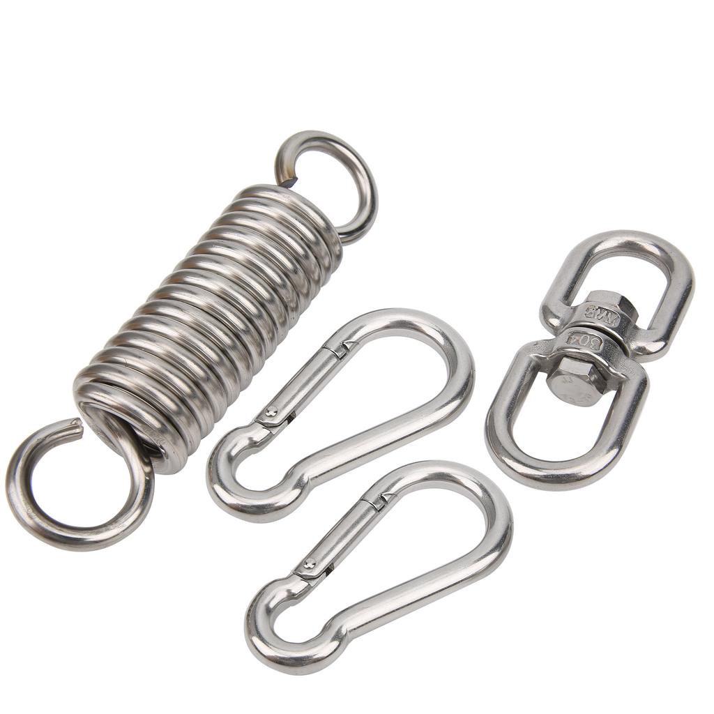 Swing Chair Hammock Spring Carabiner Hooks 8 Shape Rotation Loop Hanging Accessories