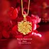 Vietnam Sand Gold-Plated Flower Pendant Necklace - Long-Lasting Color, Elegant Clavicle Chain