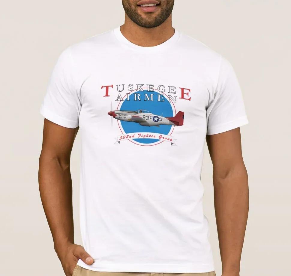 Tuskegee Airman P51D Red Tail  TShirt 100 Cotton ONeck Summer Short Sleeve Casual Mens Tshirt Size S3XL