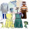 Inside Out 2 Cosplay Costume Party Fancy Dress Set Jumpsuit Bodysuit 0619 - DSW