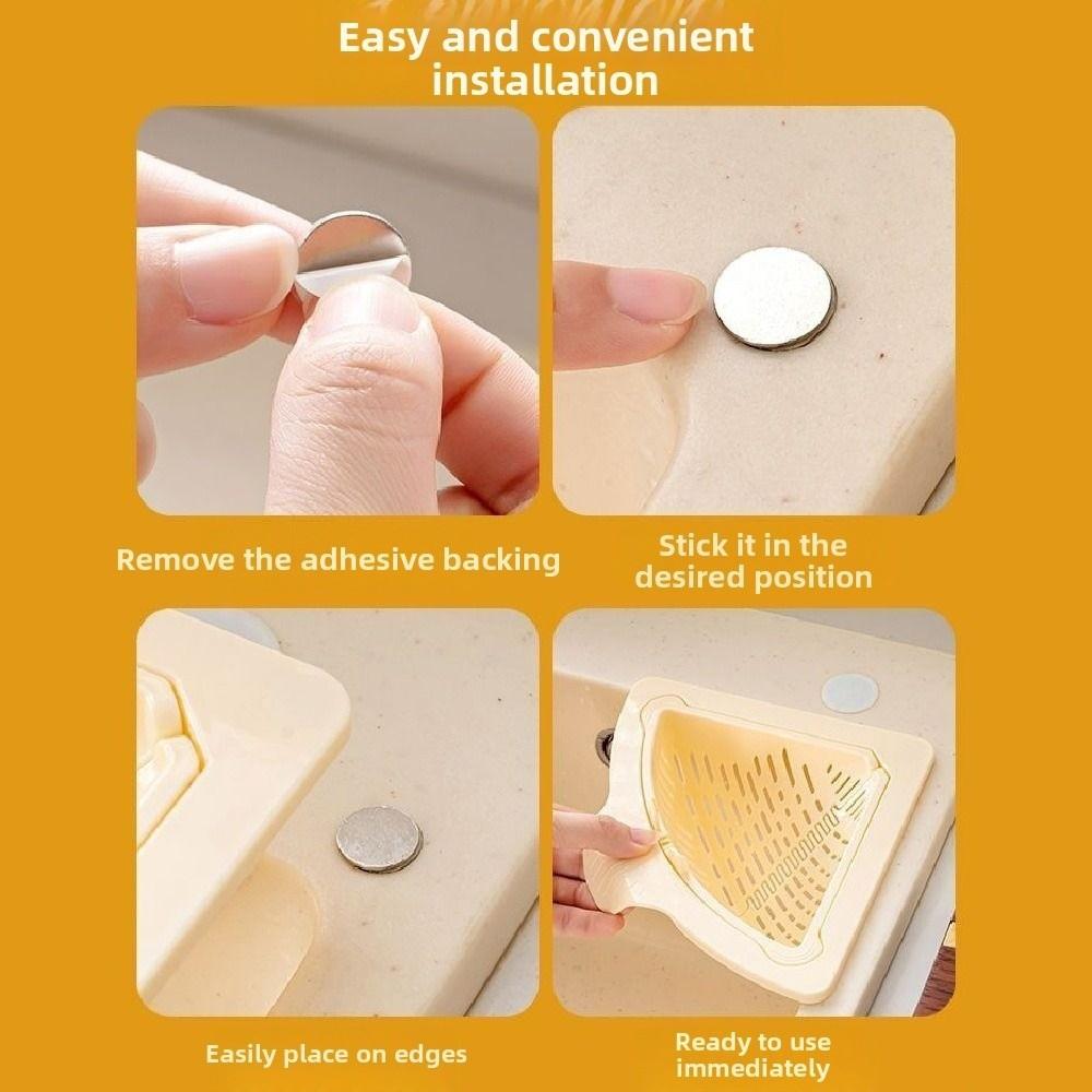 Creative Sink Strainer Basket Triangle Food Residue Separator  Kitchen Accessories