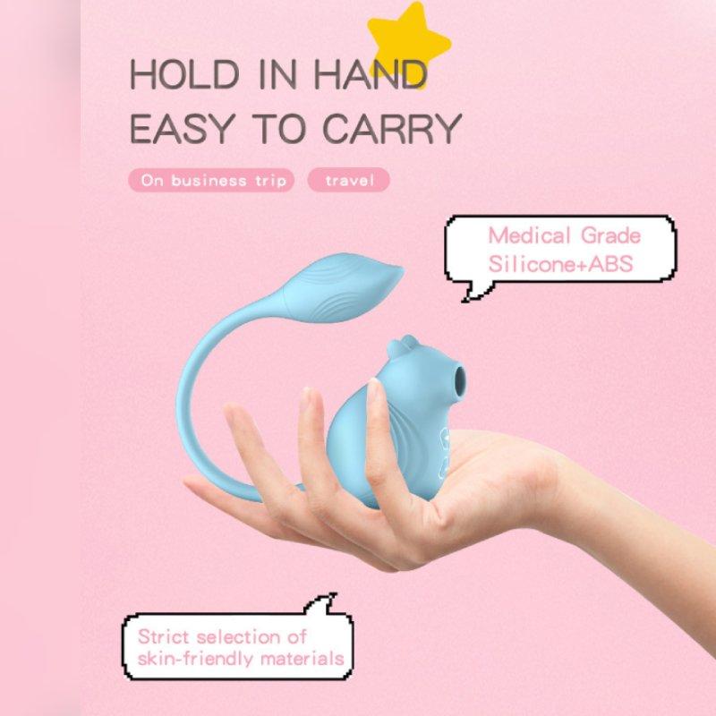 Small Squirrel Clitoral Sucking Vibrator 10 Frequency Modes Silent Massager Silicone Adult Toy