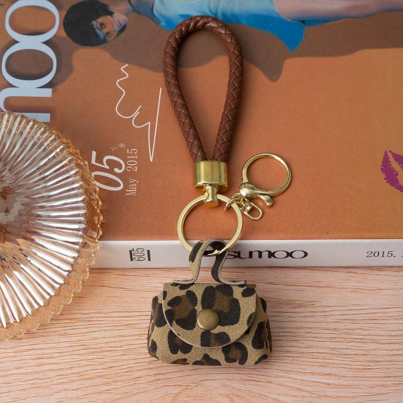

Міні-гаманець з леопардовим принтом, брелок, популярна маленька квадратна сумка, автомобільний брелок, підвіска для сумки, прикраса