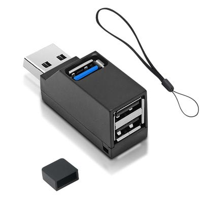 Samcos USB USB USB Combo Port Black of 3-Port Hub, Ultra-Compact, 3.0 + 2.0 Hub, Bus-Powered, Expansion, High-Speed, Lightweight, Portable, (Pack 1)
