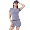 Women's Quick-Dry Mesh Yoga Top - Anti-Exposure, Short Sleeve, Summer Slimming.