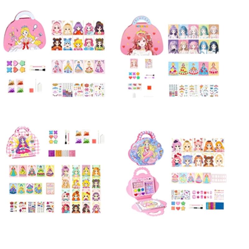 Magical Princess Makeup Sticker Set Cosmetic Toy For Kids Educational Drawing And Coloring Craft Activity Girls Gift