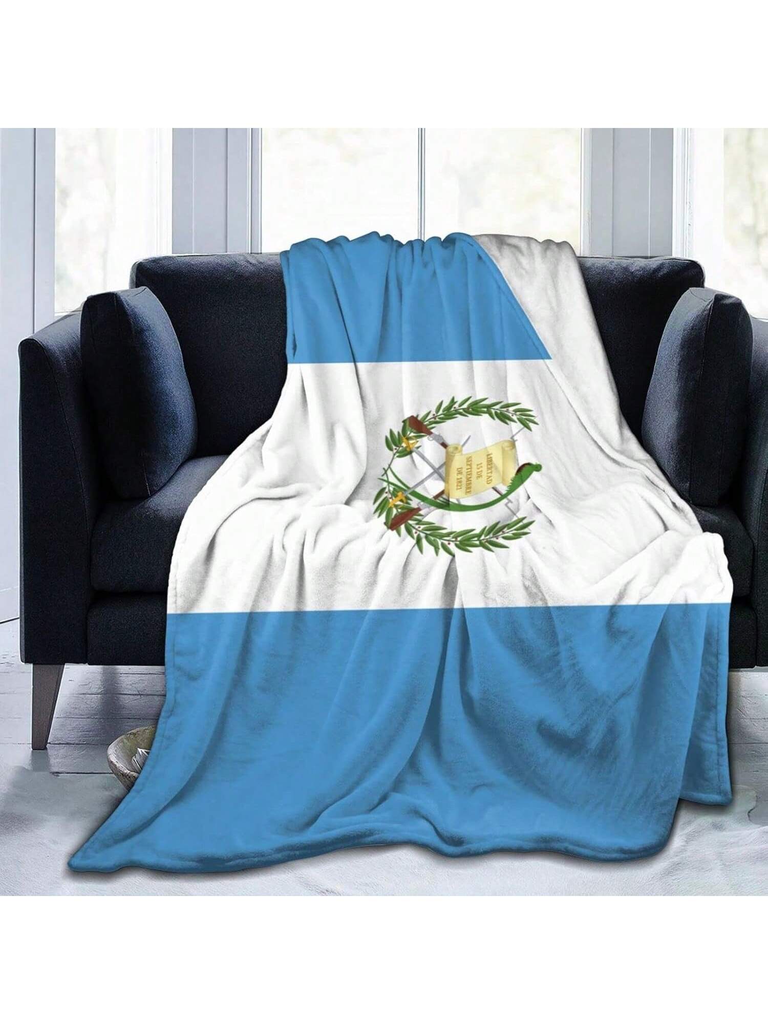 

Guatemala Flag Ultra-Soft Micro Fleece Blanket Throw Blanket Warm Blanket Throw Blanket Ultra Soft Thick Bed Blanket 60X50 75X95CM серый