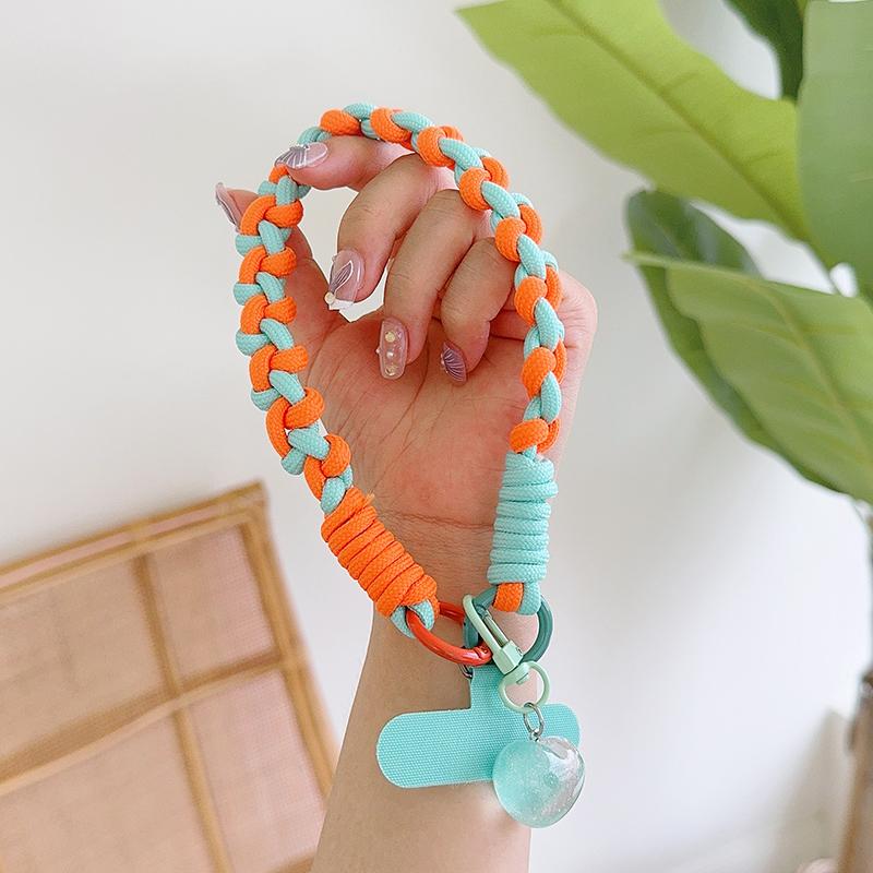 New Handwoven Universal Lanyard Mobile Phone Universal Lanyard Wrist Strap Short Rope Hand Strap Hand Rope Decorative Pendant