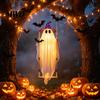 Beleuchteter Geist für Baumdekoration Halloween Schwingendes Hängedekor mit LED-Lichterkette Außen Dekoration, Verstellbare Party Requisiten Hof Beleuchtung