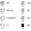 Fixed Wheel Set 160mm 350kg FPAB 1603 Aluminum-rubber