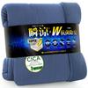 IMA HOME Summer Comforter Reversible Cool Touch & Waffle Semi-Double 160x190cm Navy