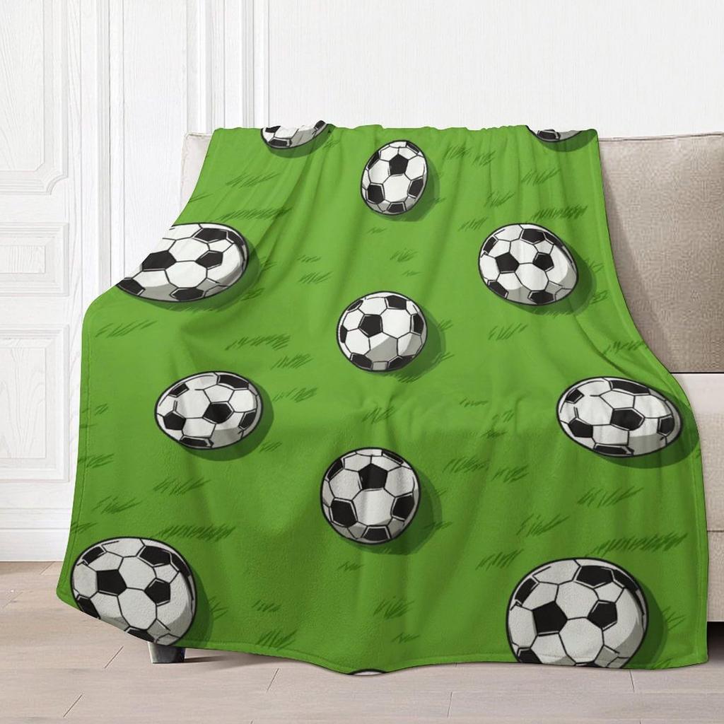 Fußball Bedruckte Flanelldecke Sofa Schlafzimmer Dekorative Decke Geschenkdecke Teen