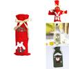 Deluxe Xmas Santa Wine Bottle Bag Cover For Holiday Table Festivities