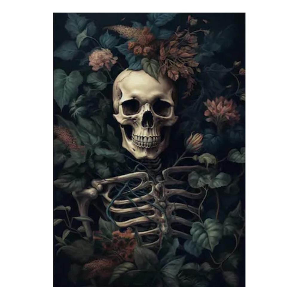 Dark Academy Art Wall Poster Victoria Crow Witch Ghost Black Cat Halloween Background Decoration Gothic Image Printing Holiday Gifts Canvas Painting