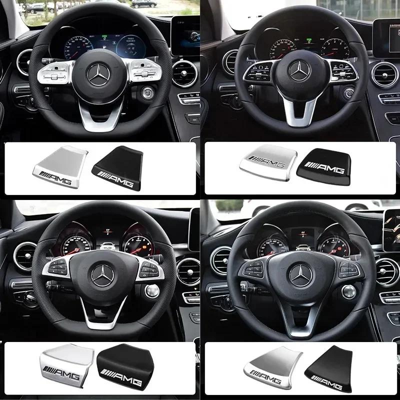 Für AMG Benz AMG Emblem Auto Lenkrad Aufkleber Zubehör Für Mercedes Benz AMG W206 W204 W205 W212 W213 W221 W222 W223 W2