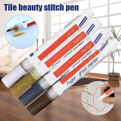 Tile Grout Coating Marker,Wall Floor Ceramic Tiles Gaps Professional Repair Pen,Anti-Mildew Waterproof Whiteboard Repair Pen